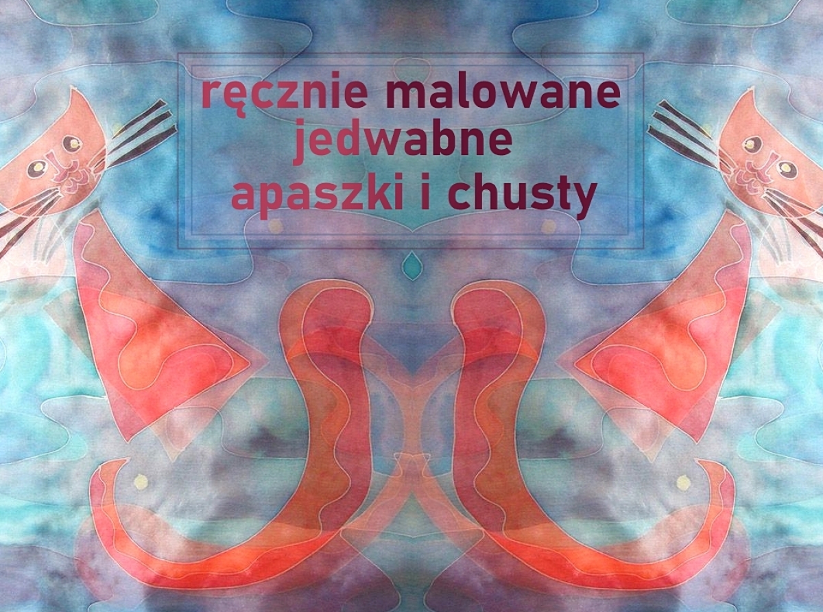 Eleganckie, jedwabne apaszki i chusty ręcznie malowane
