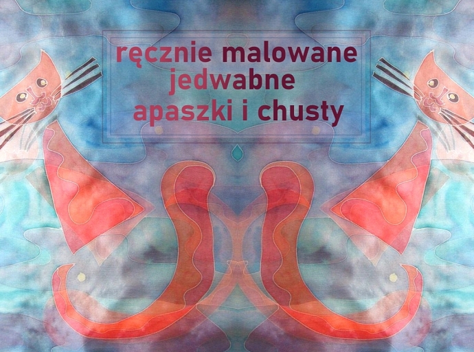 Eleganckie, jedwabne apaszki i chusty ręcznie malowane