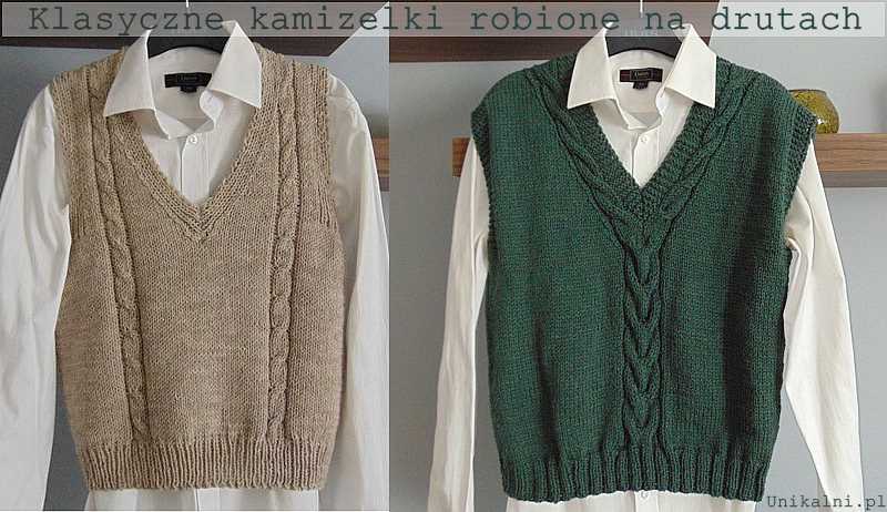 kamizelki klasyczne na drutach unikalni pl