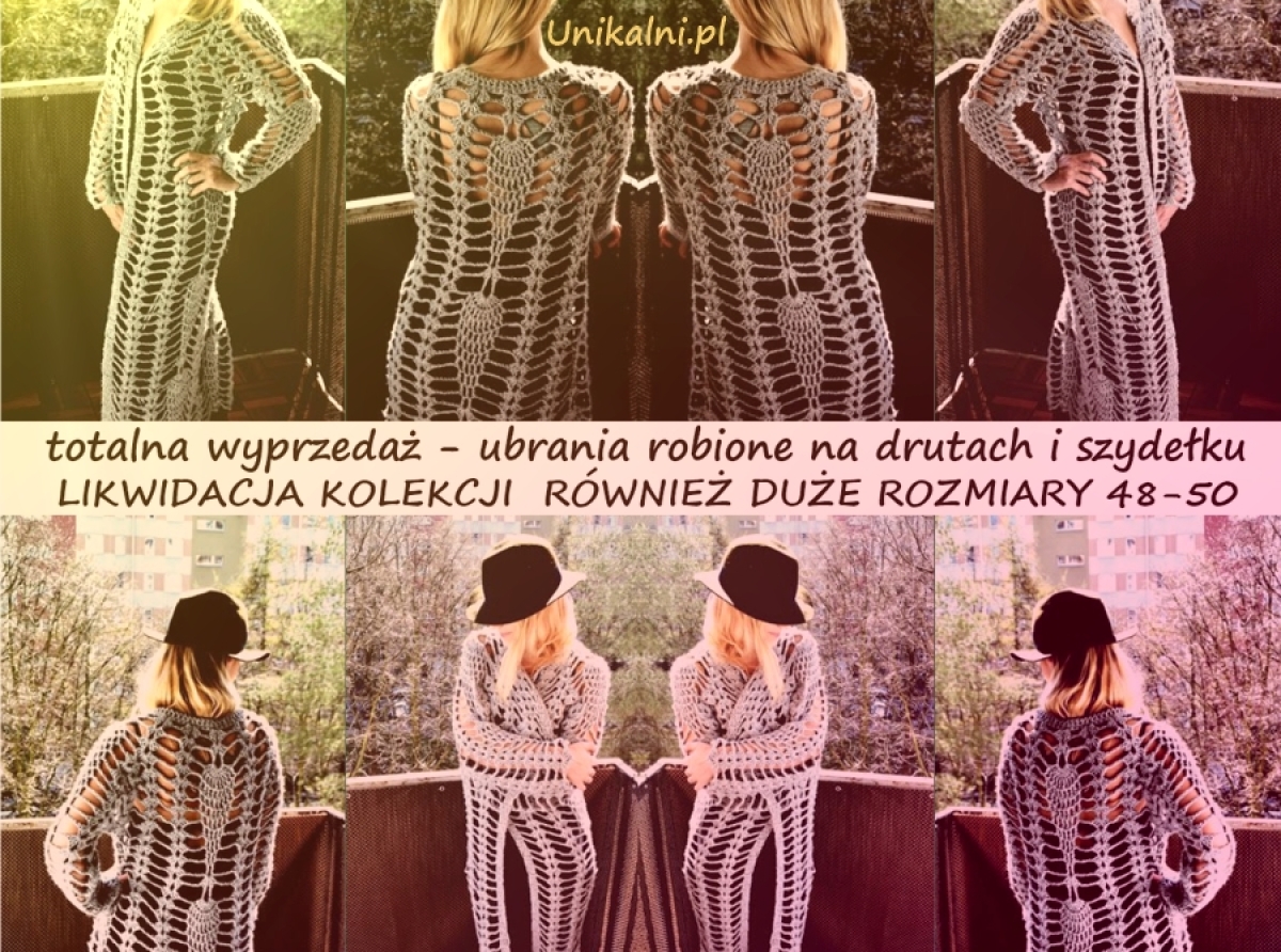 Totalna wyprzedaż - ubrania robione na drutach i szydełku