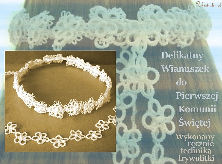 wianek recznie robiony do komunii swietej unikalni pl