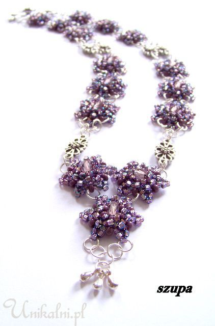 naszyjnik recznie robiony Very Peri unikalni pl 