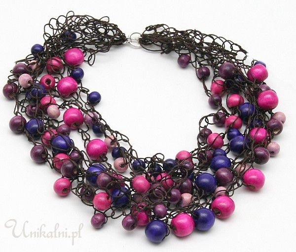 naszyjnik recznie robiony autorski Very Peri unikalni pl