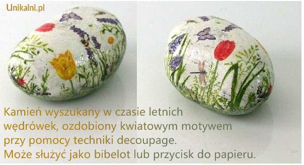 przycisk do papieru kamien decoupage unikalni pl