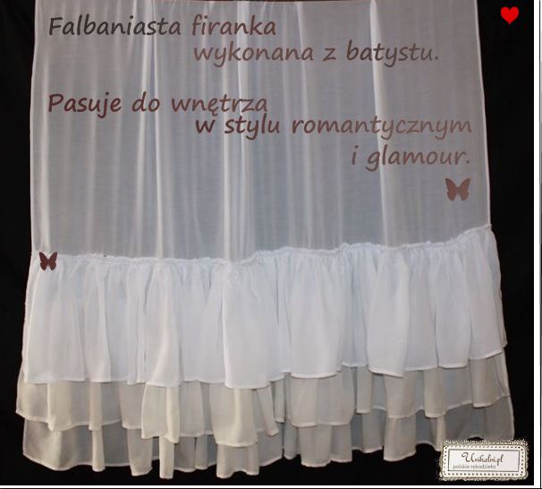 firanka w falbany falbaniasta unikalni pl