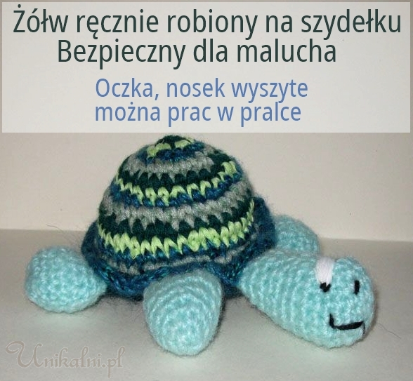 dziergany na szydelku zolw recznie robiony montessori unikalni pl