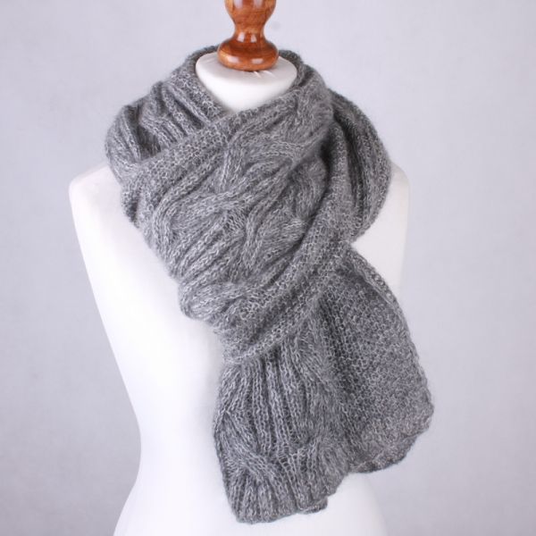 szary komplet meski czapka szalik recznie robione szydelkowe unikalni pl