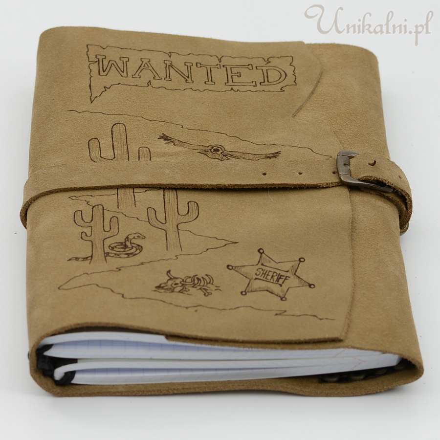 skorzany notes z recznie malowana okladka prezent unikalni pl