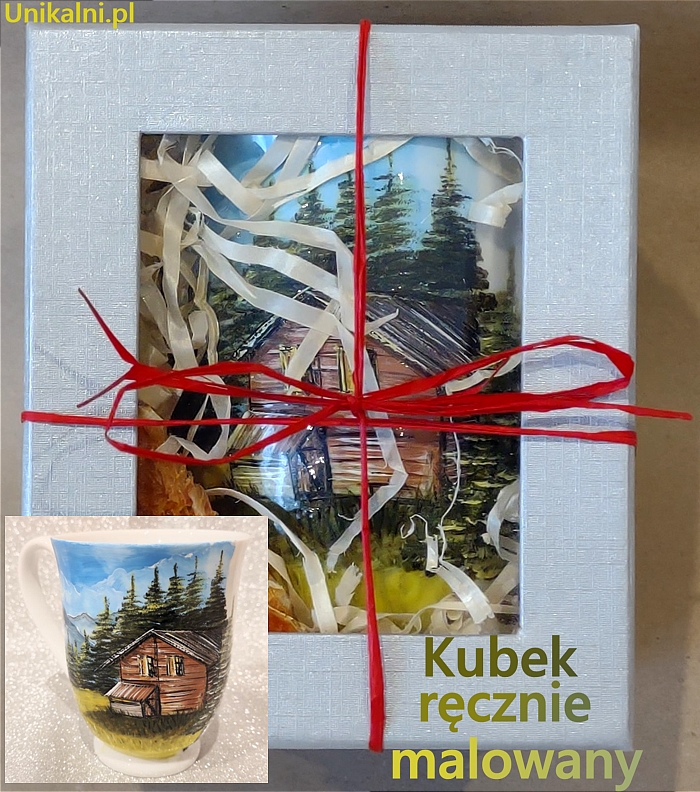 kubek recznie malowany pejzaz unikalni pl