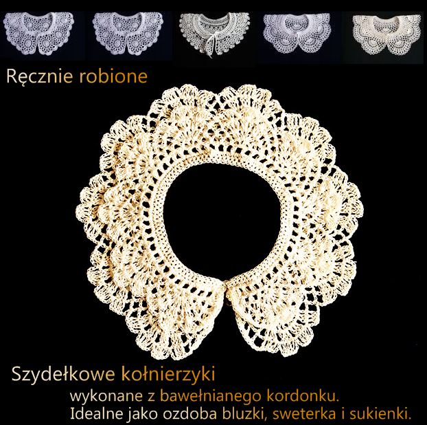 szykelkowe recznie robione kolnierzyki do bluzki sukienki unikalni pl