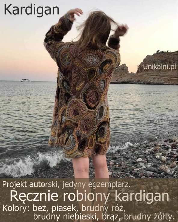 kardigan sweter autorski wzor open cardigan unikalni pl
