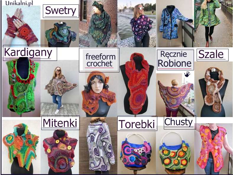 sweter kardigan chusta freeform crochet unikalni pl