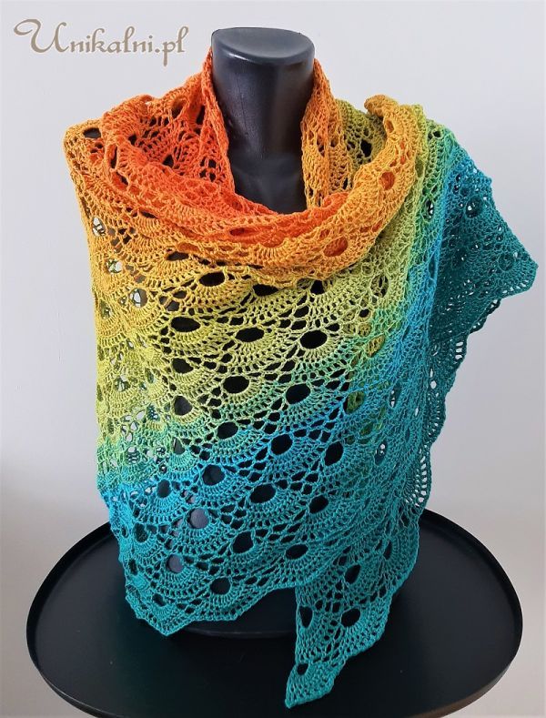 kolorowa modna chusta ombre unikalni pl