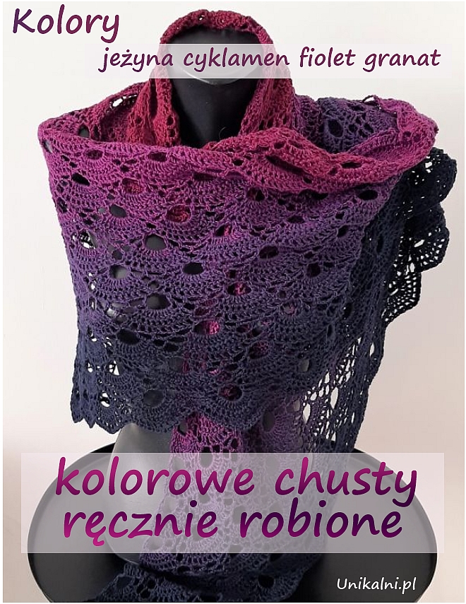 kolorowe chusty ombre recznie robione unikalni pl