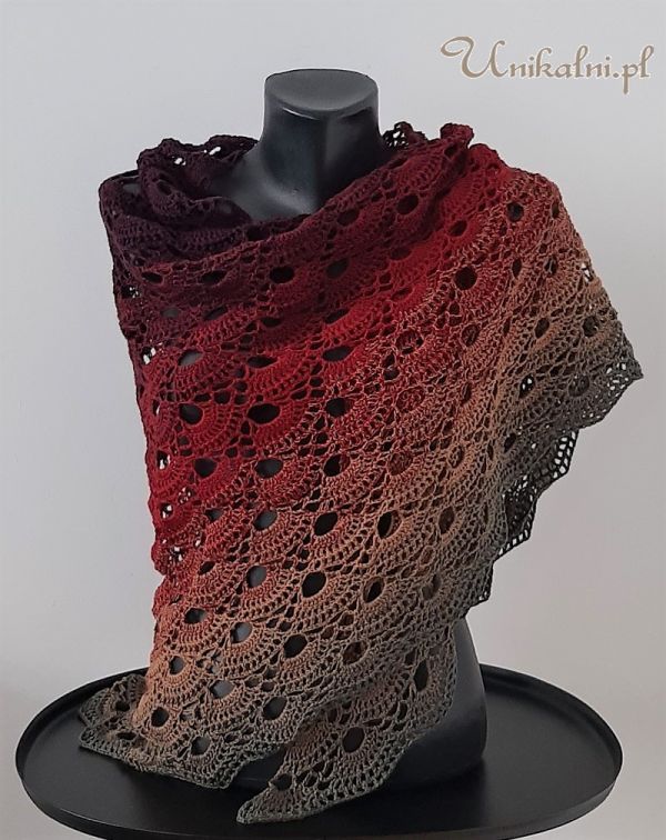 recznie robiona modna chusta ombre unikalni pl