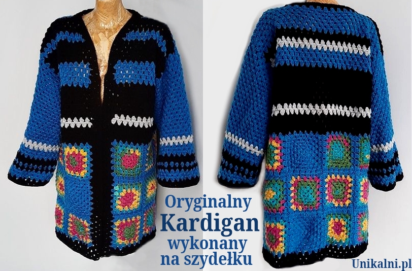 kardigan kolorowy boho recznie robiony unikalni pl