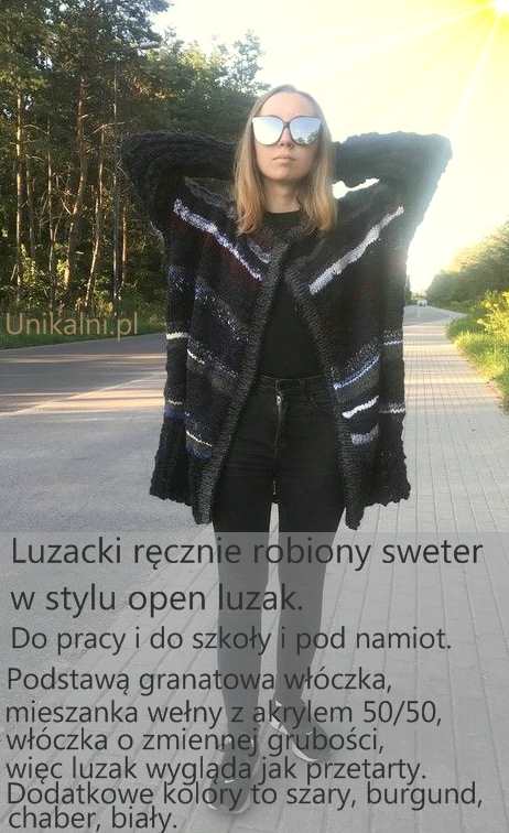 luzacki sweter kardigan recznie robiony unikalni pl