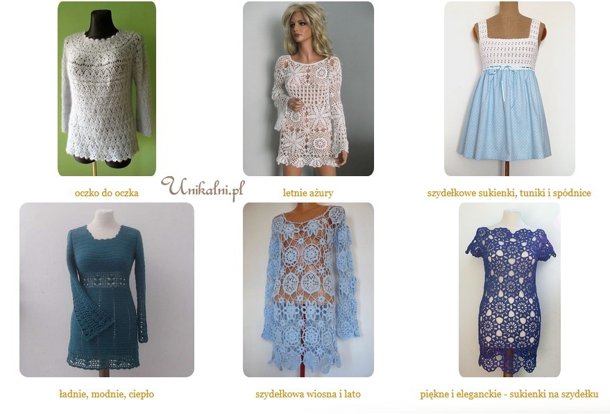 ubrania na szydelku recznie robione unikalni pl10