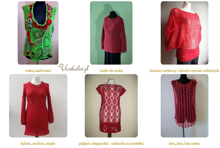 ubrania na szydelku recznie robione unikalni pl9