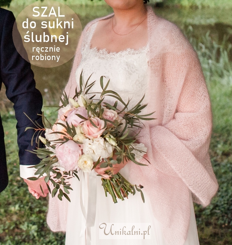 szal 1 do sukni slubej recznie robiony na zamowienie roz unikalni pl