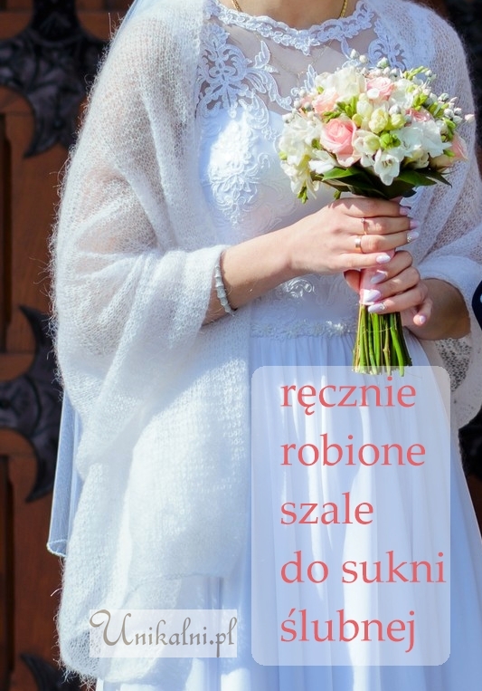 szal 1 do sukni slubnej unikalni pl smietanka kolor unikalni pl