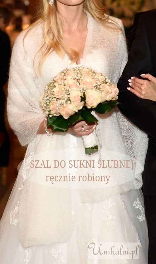 szal 1 szal do sukni slubnej ecru unikalni pl